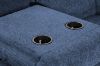 Picture of ALTO Reclining 3 Seater Sofa with  Drop Down Cup Holders (Denim Blue) 
