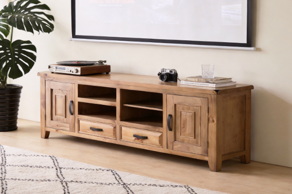 Picture of FRANCO 200 Solid NZ Pine Wood Entertainment Unit 