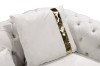 Picture of PIEDMONT Chesterfield 1 Seater Velvet Sofa/Armchair (Beige)