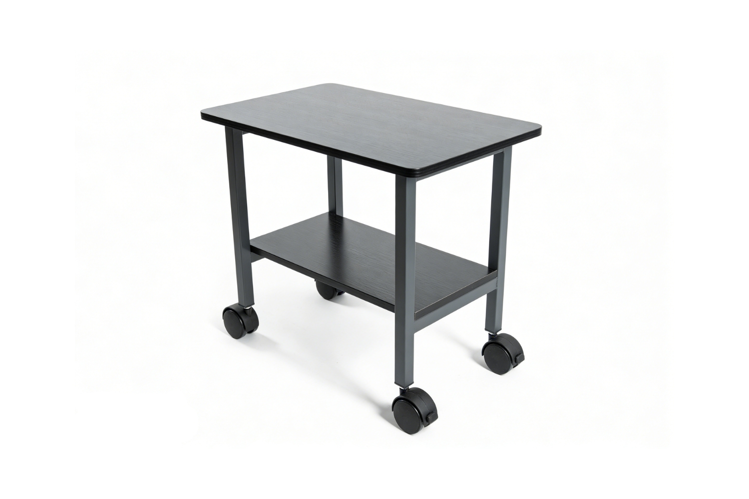 AIDEN 2-in-1 Printer Stand/Mobile Side Table with Swivel Wheels (Black)