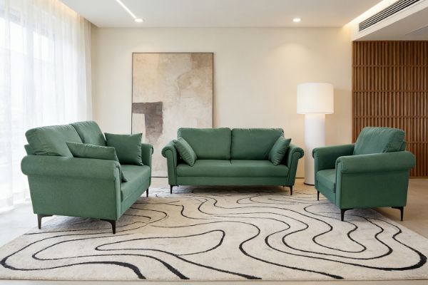 Picture of LUMA Fabric Sofa Range (Green) - 3+2+1 Seater