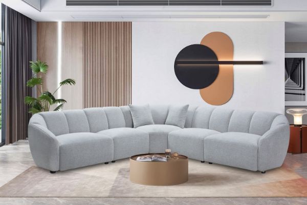 Picture of ELIO Sectional Modular Sofa Range - 5PC Big Combo Set (LAF Armchair + Armlessx2 + Corner + RAF Armchair)