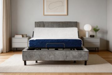 Picture of MOTIONFLEXI Electric Adjustable Bed Frame & Base with Memory Foam Mattress Set in Long Single/Queen/Split Super King Size