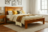 Picture of RIVERWOOD Bed Frame in Queen/King/Super King (Rustic Pine)