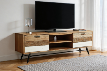 Picture of [FLOOR MODEL CLEARANCE]  LEAMAN 1.6M Solid Acacia Wood TV Unit