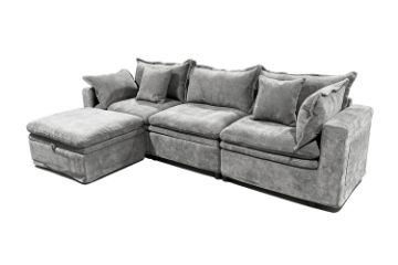 Picture of MORVIA Feather-Filled Modular Sectional Sofa (Light Grey)