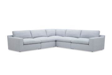 Picture of SPLENDOR Feather Filled Fabric Modular Corner Sofa (Grey)
