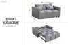Picture of LYONS 2-Seater Pull-Out Sofa Bed with Adjustable Backrest 