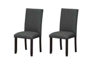 Picture of SERENO High Back Fabric Dining Chair (Charcoal Grey) - 2 Chairs in 1 Package