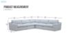 Picture of SPLENDOR Feather Filled Fabric Modular Corner Sofa (Grey)