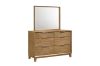Picture of BRYDEN 6-Drawer Solid Wood Dresser with Mirror