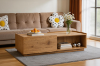Picture of SACHA 110 2-Drawer Rectangle Coffee Table (Oak Colour)