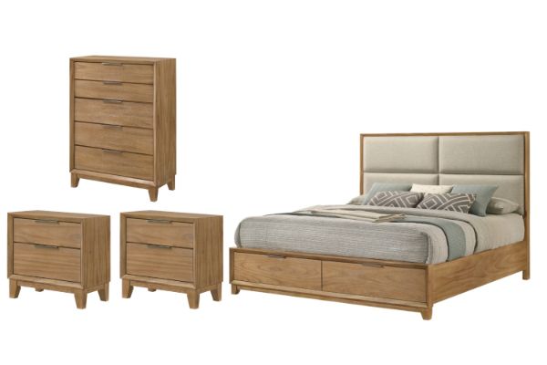 Picture of  BRYDEN Solid Wood Bedroom Combo Set- 4PC King
