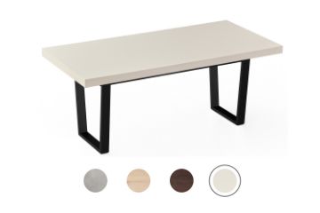 Picture of SYNERGYPLUS Modular Dining System - 160/180/200 Thick Table Top in 4 Colors with Trapezoid Metal Legs
