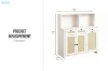Picture of  [FLOOR MODEL CLEARANCE] NORLEN 3-Door Storage Cabinet/Buffet with LED Lighting