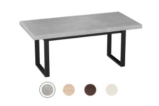 Picture of SYNERGYPLUS Dining Table with Square Metal Legs (Cement Grey) - 180x90