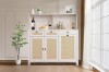 Picture of  [FLOOR MODEL CLEARANCE] NORLEN 3-Door Storage Cabinet/Buffet with LED Lighting