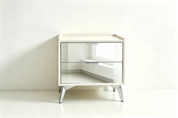 Picture of MIRORA 2-Drawer Mirrored Bedside Table