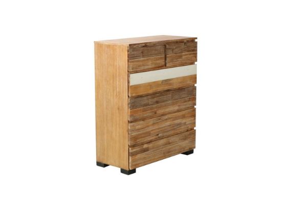 Picture of  [FLOOR MODEL CLEARANCE]  LEAMAN 6-Drawer Solid Acacia Wood Tallboy
