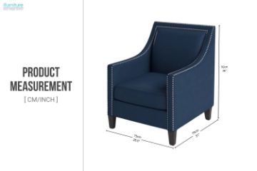 Picture of [FLOOR MODEL CLEARANCE] ABBEY Arm Chair (Navy Blue)