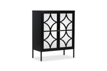 Picture of  [FLOOR MODEL CLEARANCE] STARK Steel Frame 2-Mirror Door Cabinet (Black)