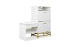 Picture of  [FLOOR MODEL CLEARANCE] ZAKI 2-Drawer Shoe Storage Cabinet with Cushioned Seat & LED Lighting