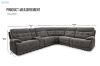 Picture of SOMNIX Manual Reclining Sectional Sofa with Storage Console & Cup Holders 