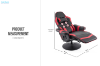Picture of [FLOOR MODEL CLEARANCE] ZESTIE 360° Swivel Adjustable Height Massage Gaming Recliner Chair with Cupholder and Side Pocket (Red & Black)