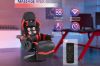 Picture of [FLOOR MODEL CLEARANCE] ZESTIE 360° Swivel Adjustable Height Massage Gaming Recliner Chair with Cupholder and Side Pocket (Red & Black)