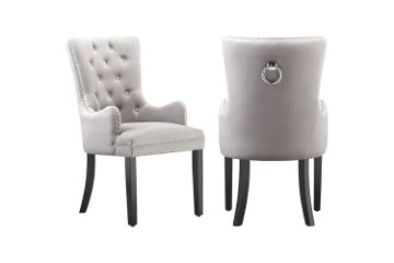 Picture of [FLOOR MODEL CLEARANCE] HALMAR High Back Dining Chair (Light Grey) 
