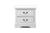 Picture of [FLOOR MODEL CLEARANCE] LOUIS 2-Drawer Hevea Wood Bedside Table with LED Lighting (White)