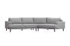 Picture of  [FLOOR MODEL CLEARANCE] BIANCA Angular Chaise Sofa (Light Grey) - Angled End Sofa Facing Right
