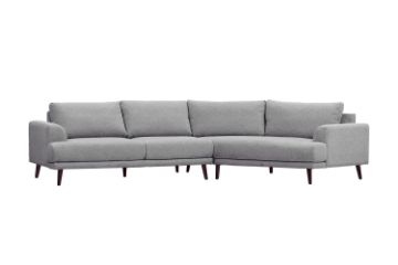 Picture of  [FLOOR MODEL CLEARANCE] BIANCA Angular Chaise Sofa (Light Grey) - Angled End Sofa Facing Right