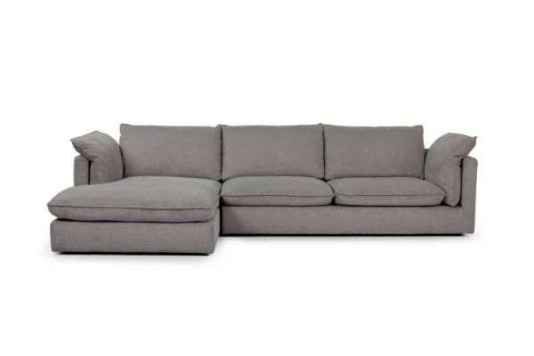 Picture of [FLOOR MODEL CLEARANCE]  SERENA Feather-Filled Sectional Fabric Sofa - Chaise Facing Left