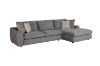Picture of  [FLOOR MODEL CLEARANCE] HAYVA Feather-Filled Fabric Sectional Sofa - Chaise Facing Right