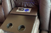Picture of MONROSE Air Leather Dual Motor 3 Seater Reclining Sofa with Drop-Down Console USB Port, Power Socket & Wireless Charging (Brown)