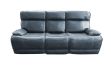 Picture of  [FLOOR MODEL CLEARANCE] SOMIA 3 Seat Top-Grain Leather Manual Reclining Sofa Range (Dark Blue)