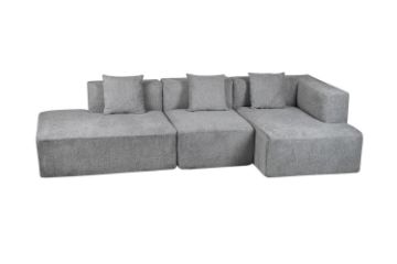 Picture of  [FLOOR MODEL CLEARANCE] BRAIDEN Fabric Sectional Compressed Sofa - Chaise Facing Right