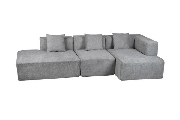 Picture of  [FLOOR MODEL CLEARANCE] BRAIDEN Fabric Sectional Compressed Sofa - Chaise Facing Right