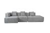 Picture of  [FLOOR MODEL CLEARANCE] BRAIDEN Fabric Sectional Compressed Sofa - Chaise Facing Right