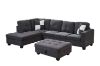 Picture of  [FLOOR MODEL CLEARANCE]  NEBULA Premium Sectional Sofa with Storage Ottoman - Chaise Facing Left (Dark Grey)