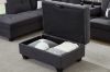Picture of  [FLOOR MODEL CLEARANCE]  NEBULA Premium Sectional Sofa with Storage Ottoman - Chaise Facing Left (Dark Grey)