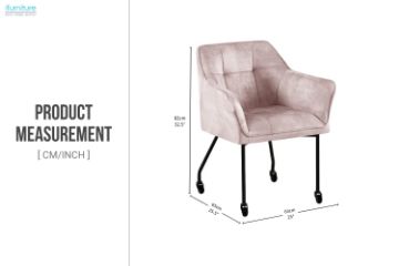 Picture of [FLOOR MODEL CLEARANCE]WANDA Versatile Armchair with Wheels (Taupe)