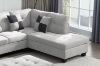 Picture of  [FLOOR MODEL CLEARANCE]  NEBULA Sectional Sofa with Storage Ottoman & Drop-Down Console (Light Grey) - Facing Right