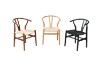 Picture of WISHBONE Solid Beech Wood Y Replica Chair (Natural Frame-Beige Seat) - Each