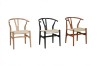Picture of WISHBONE Solid Beech Wood Y Replica Chair (Natural Frame-Beige Seat) - Each