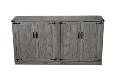 Picture of  [FLOOR MODEL CLEARANCE]  DORN 4-Door Storage Cabinet with Shelves (Grey) - copy