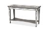 Picture of [FLOOR MODEL CLEARANCE] PALLIE Tempered Glass Top Segmented Mirror Console Table
