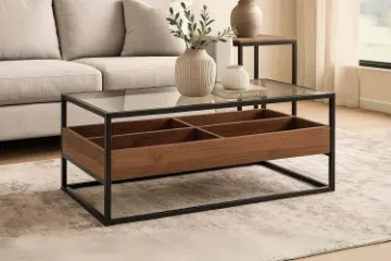 Picture of [FLOOR MODEL CLEARANCE] GLACIER 110 Tempered Glass Top Coffee Table 
