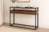Picture of [FLOOR MODEL CLEARANCE] GLACIER 110 Tempered Glass Top Console Table